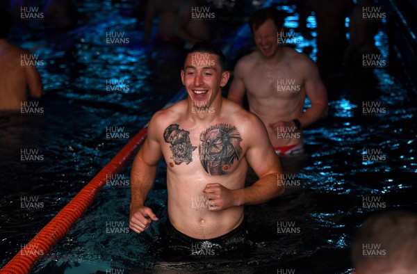 240622 - Wales Rugby Recovery Session - Josh Adams during a pool session