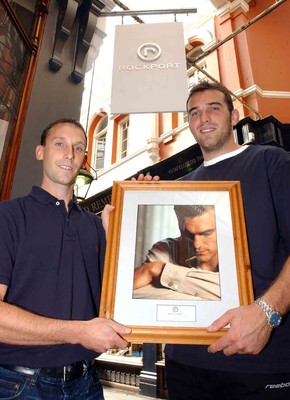 12-09-03 Welsh team at Rockport Shop, Cardiff  