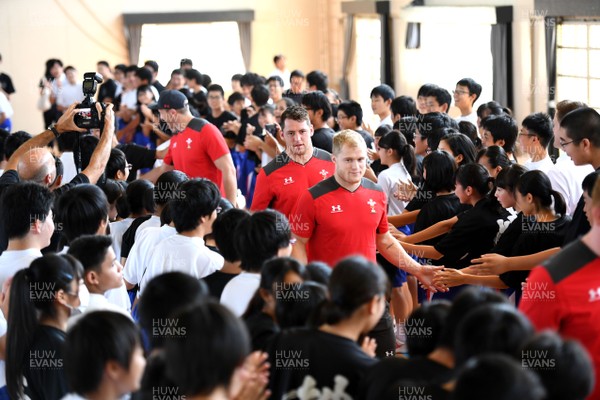 200919 - Wales Rugby School Visit - Ryan Elias during a visit to Toyota Solakan Junior School