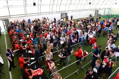 110815 - Wales Rugby Signing Session in North Wales -Wales Players during a signing session at Parc Eirias