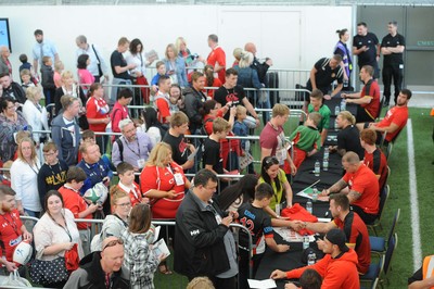 110815 - Wales Rugby Signing Session in North Wales -Wales Players during a signing session at Parc Eirias