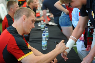 110815 - Wales Rugby Signing Session in North Wales -Gethin Jenkins during a signing session at Parc Eirias