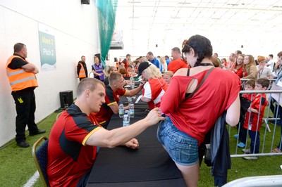 110815 - Wales Rugby Signing Session in North Wales -Gethin Jenkins during a signing session at Parc Eirias