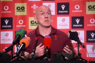200126 - Wales Rugby Sqaud Announcement  - Wales Rugby Head Coach Steve Tandy speaks to the press after announcing his squad for the upcoming 2026 Guinness Men's Six Nations