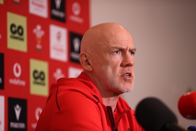 050226 - Wales Rugby Squad Announcement - Steve Tandy, Head Coach during a press conference as he announces the Wales team for their first 6 Nations game against England