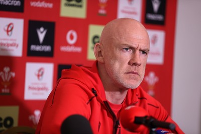 050226 - Wales Rugby Squad Announcement - Steve Tandy, Head Coach during a press conference as he announces the Wales team for their first 6 Nations game against England