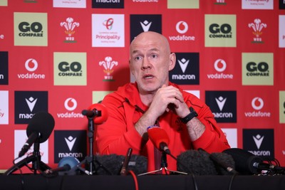 050226 - Wales Rugby Squad Announcement - Steve Tandy, Head Coach during a press conference as he announces the Wales team for their first 6 Nations game against England