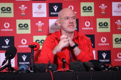 050226 - Wales Rugby Squad Announcement - Steve Tandy, Head Coach during a press conference as he announces the Wales team for their first 6 Nations game against England