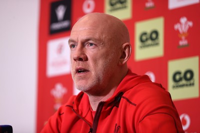 050226 - Wales Rugby Squad Announcement - Steve Tandy, Head Coach during a press conference as he announces the Wales team for their first 6 Nations game against England