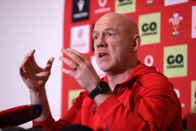 050226 - Wales Rugby Squad Announcement - Steve Tandy, Head Coach during a press conference as he announces the Wales team for their first 6 Nations game against England