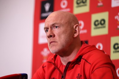 050226 - Wales Rugby Squad Announcement - Steve Tandy, Head Coach during a press conference as he announces the Wales team for their first 6 Nations game against England