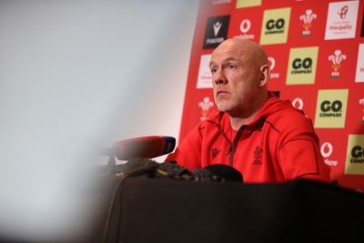 050226 - Wales Rugby Squad Announcement - Steve Tandy, Head Coach during a press conference as he announces the Wales team for their first 6 Nations game against England