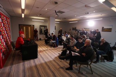 050226 - Wales Rugby Squad Announcement - Steve Tandy, Head Coach during a press conference as he announces the Wales team for their first 6 Nations game against England