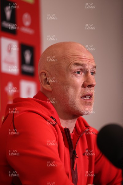 050226 - Wales Rugby Squad Announcement - Steve Tandy, Head Coach during a press conference as he announces the Wales team for their first 6 Nations game against England