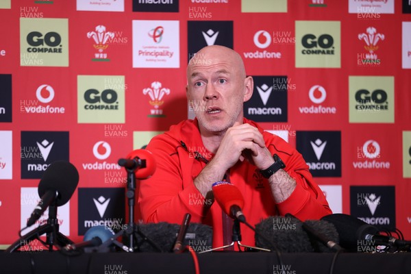 050226 - Wales Rugby Squad Announcement - Steve Tandy, Head Coach during a press conference as he announces the Wales team for their first 6 Nations game against England