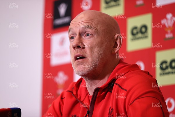 050226 - Wales Rugby Squad Announcement - Steve Tandy, Head Coach during a press conference as he announces the Wales team for their first 6 Nations game against England