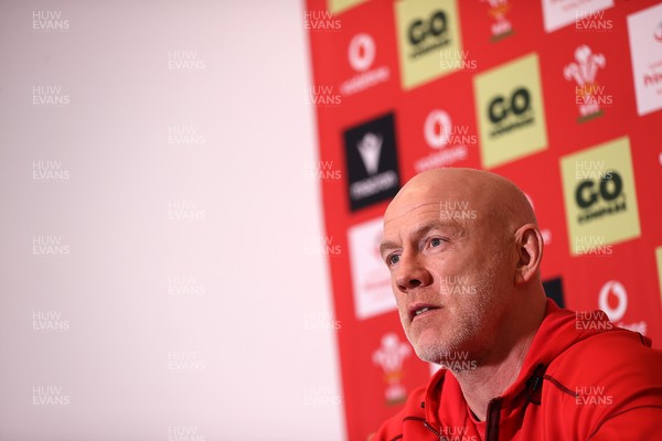 050226 - Wales Rugby Squad Announcement - Steve Tandy, Head Coach during a press conference as he announces the Wales team for their first 6 Nations game against England