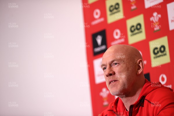 050226 - Wales Rugby Squad Announcement - Steve Tandy, Head Coach during a press conference as he announces the Wales team for their first 6 Nations game against England