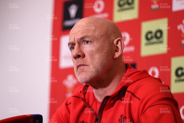 050226 - Wales Rugby Squad Announcement - Steve Tandy, Head Coach during a press conference as he announces the Wales team for their first 6 Nations game against England