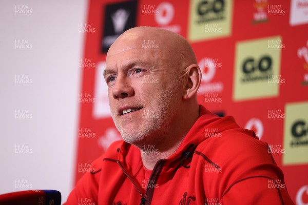 050226 - Wales Rugby Squad Announcement - Steve Tandy, Head Coach during a press conference as he announces the Wales team for their first 6 Nations game against England