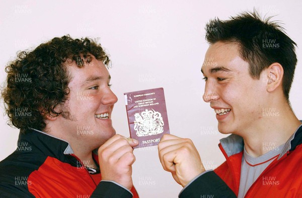 070503 - Wales Rugby Squad Announcement for Tour of Australasia - (L-R) Adam Jones (Neath) and Gareth Delve (Bath), who are the new additions to Wales' Australia and New Zealand touring party