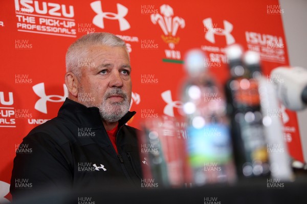 160118 - Wales Rugby 6 Nations Squad Announcement - Head Coach Warren Gatland talks to the media