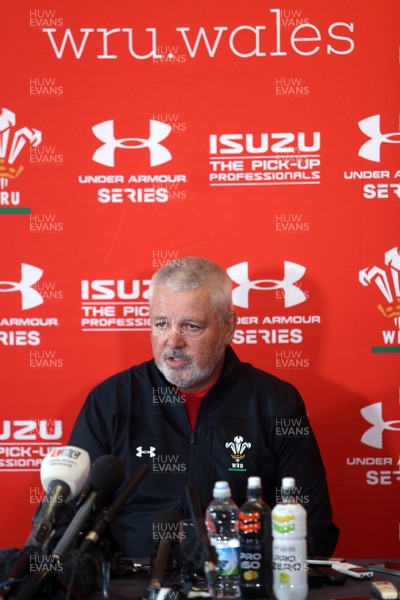 160118 - Wales Rugby 6 Nations Squad Announcement - Head Coach Warren Gatland talks to the media