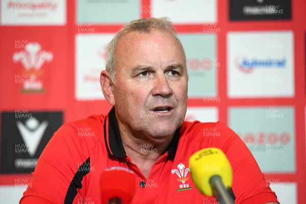 180522 - Wales Rugby Squad Announcement - Wales head coach Wayne Pivac during the announcement of the Wales Squad to travel to South Africa this summer