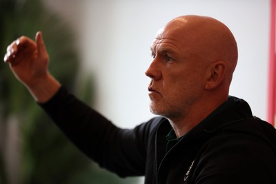 201026 - Picture shows Wales Head Coach Steve Tandy speaking to the media as he announces his squad for this autumns Nations Championship fixtures
