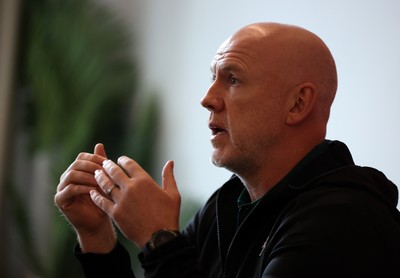 201026 - Picture shows Wales Head Coach Steve Tandy speaking to the media as he announces his squad for this autumns Nations Championship fixtures
