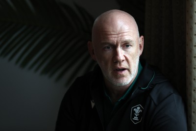 201026 - Picture shows Wales Head Coach Steve Tandy speaking to the media as he announces his squad for this autumns Nations Championship fixtures