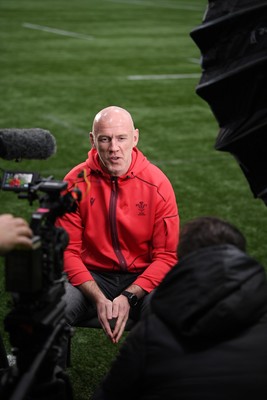 211025 -  Wales Rugby sqaud announcement - Picture shows Wales Head Coach Steve Tandy speaking in a press conference after announcing his squad for the upcoming Quilter Nations Series