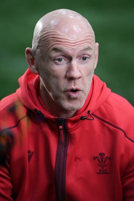 211025 -  Wales Rugby sqaud announcement - Picture shows Wales Head Coach Steve Tandy speaking in a press conference after announcing his squad for the upcoming Quilter Nations Series