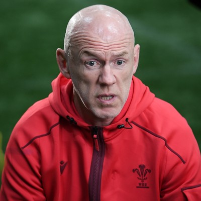 211025 -  Wales Rugby sqaud announcement - Picture shows Wales Head Coach Steve Tandy speaking in a press conference after announcing his squad for the upcoming Quilter Nations Series
