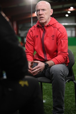 211025 -  Wales Rugby sqaud announcement - Picture shows Wales Head Coach Steve Tandy speaking in a press conference after announcing his squad for the upcoming Quilter Nations Series