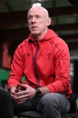 211025 -  Wales Rugby sqaud announcement - Picture shows Wales Head Coach Steve Tandy speaking in a press conference after announcing his squad for the upcoming Quilter Nations Series
