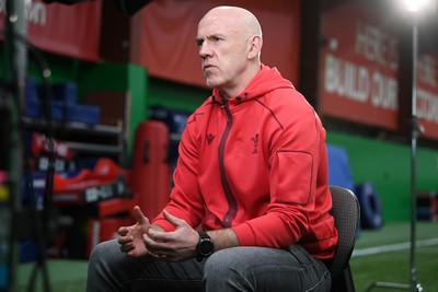 211025 -  Wales Rugby sqaud announcement - Picture shows Wales Head Coach Steve Tandy speaking in a press conference after announcing his squad for the upcoming Quilter Nations Series