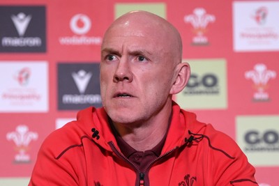 211025 -  Wales Rugby sqaud announcement - Picture shows Wales Head Coach Steve Tandy speaking in a press conference after announcing his squad for the upcoming Quilter Nations Series