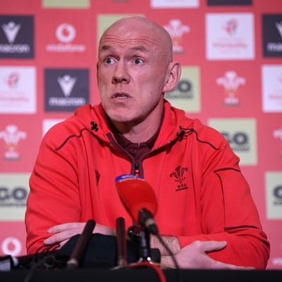 211025 -  Wales Rugby sqaud announcement - Picture shows Wales Head Coach Steve Tandy speaking in a press conference after announcing his squad for the upcoming Quilter Nations Series