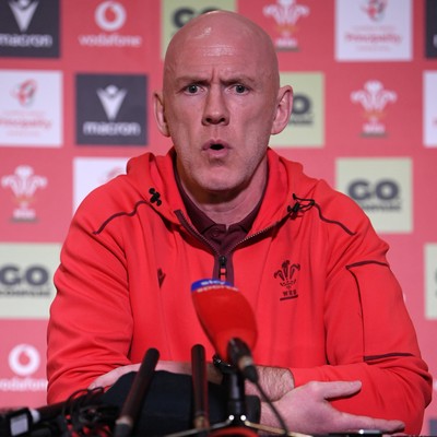 211025 -  Wales Rugby sqaud announcement - Picture shows Wales Head Coach Steve Tandy speaking in a press conference after announcing his squad for the upcoming Quilter Nations Series