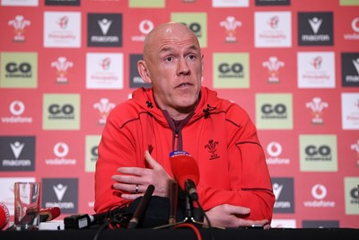 211025 -  Wales Rugby sqaud announcement - Picture shows Wales Head Coach Steve Tandy speaking in a press conference after announcing his squad for the upcoming Quilter Nations Series