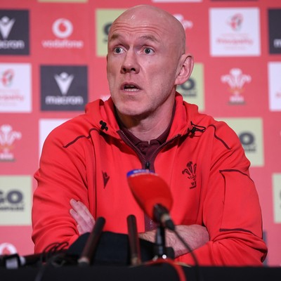 211025 -  Wales Rugby sqaud announcement - Picture shows Wales Head Coach Steve Tandy speaking in a press conference after announcing his squad for the upcoming Quilter Nations Series