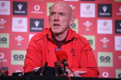 211025 -  Wales Rugby sqaud announcement - Picture shows Wales Head Coach Steve Tandy speaking in a press conference after announcing his squad for the upcoming Quilter Nations Series