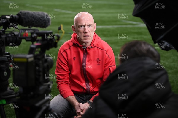 211025 -  Wales Rugby sqaud announcement - Picture shows Wales Head Coach Steve Tandy speaking in a press conference after announcing his squad for the upcoming Quilter Nations Series