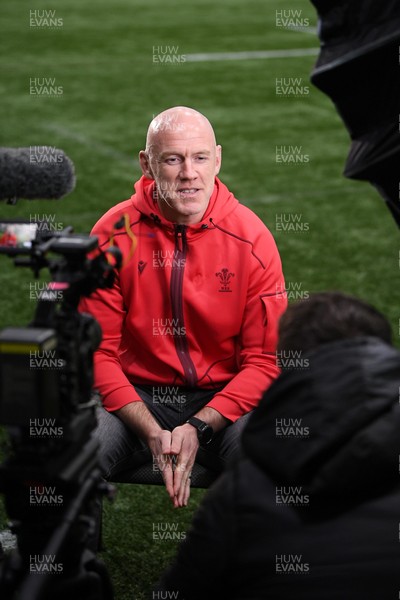 211025 -  Wales Rugby sqaud announcement - Picture shows Wales Head Coach Steve Tandy speaking in a press conference after announcing his squad for the upcoming Quilter Nations Series