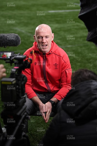 211025 -  Wales Rugby sqaud announcement - Picture shows Wales Head Coach Steve Tandy speaking in a press conference after announcing his squad for the upcoming Quilter Nations Series