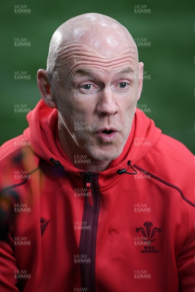211025 -  Wales Rugby sqaud announcement - Picture shows Wales Head Coach Steve Tandy speaking in a press conference after announcing his squad for the upcoming Quilter Nations Series
