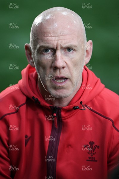 211025 -  Wales Rugby sqaud announcement - Picture shows Wales Head Coach Steve Tandy speaking in a press conference after announcing his squad for the upcoming Quilter Nations Series
