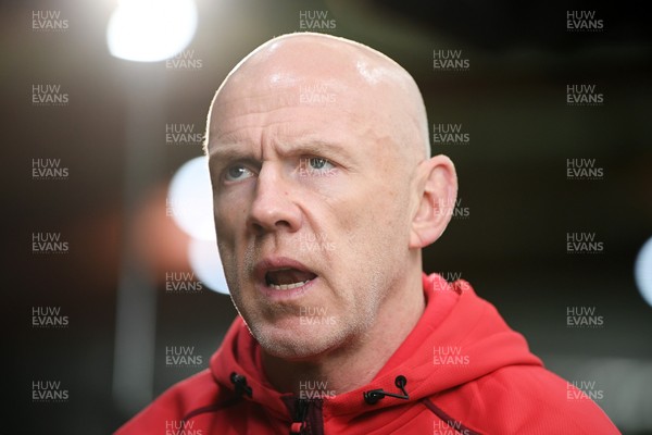 211025 -  Wales Rugby sqaud announcement - Picture shows Wales Head Coach Steve Tandy speaking in a press conference after announcing his squad for the upcoming Quilter Nations Series