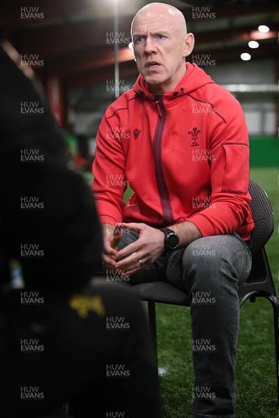 211025 -  Wales Rugby sqaud announcement - Picture shows Wales Head Coach Steve Tandy speaking in a press conference after announcing his squad for the upcoming Quilter Nations Series